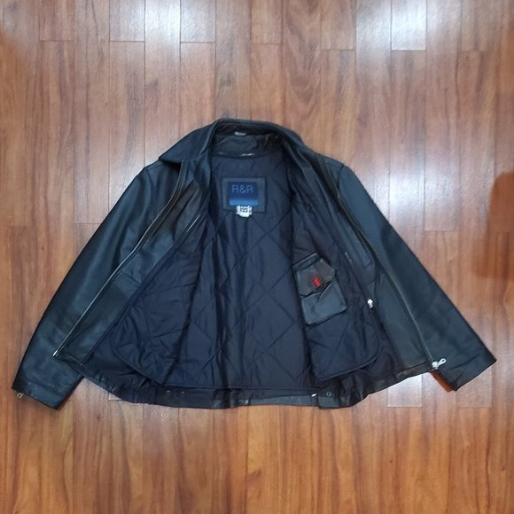 Leather R&R Bomber Style Jacket - Picture 3 of 5